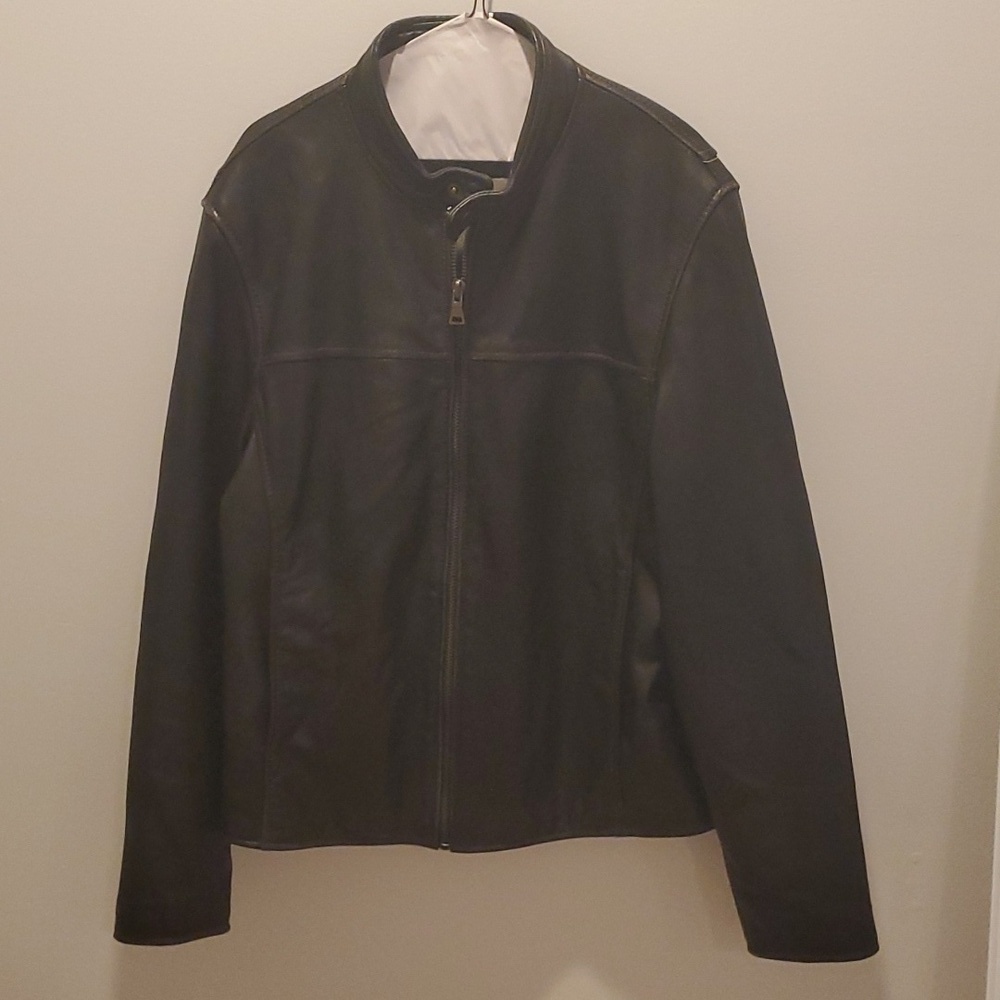 Marc New York Andrew Marc Black Genuine Leather Jacket (Medium)